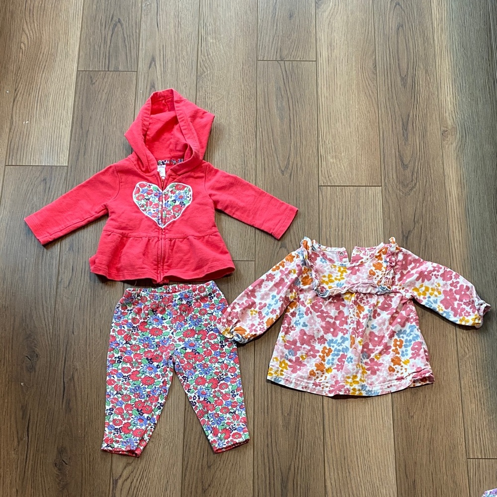 Carter's | Floral Matching Set & Top